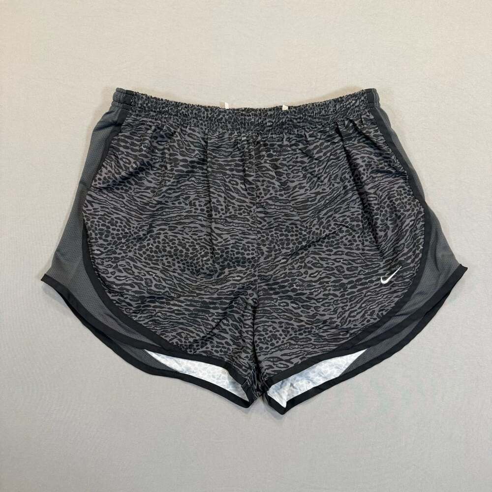 Nike Dri-FIT Tempo Running Shorts Size M Black Animal Print